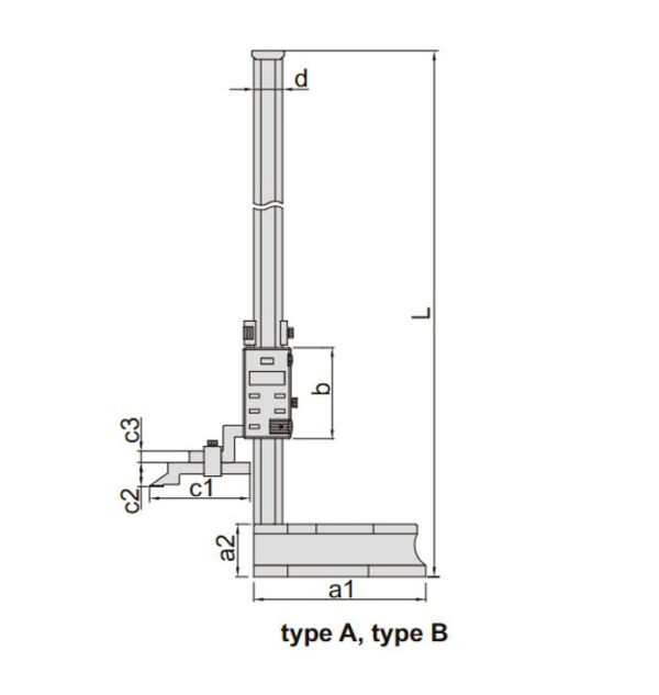 INSIZE DIGITAL HEIGHT GAUGE 600MM 24" (WITHOUT DRIVING WHEEL MODEL) 1150-600