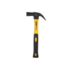 STANLEY FIBREGLASS HANDLE CLAW HAMMER FOR NAIL REMOVAL DIY 560GMS 20" 51-187