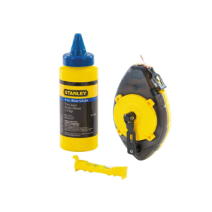 STANLEY POWERWINDER CHALK LINE REEL+PLUMB BOB 3PCS SET 0-47-465 (BLUE POWDER)
