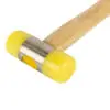 STANLEY WOODEN HANDLE REPLACEABLE TIP PLASTIC SOFT FACE HAMMER 35MM 57-056-23