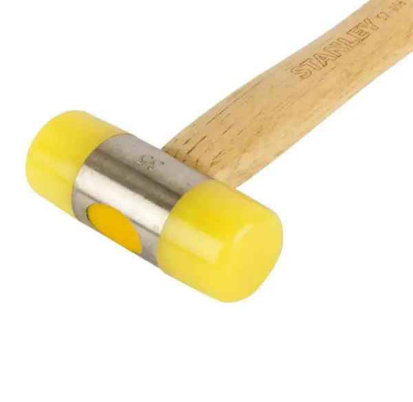 STANLEY WOODEN HANDLE REPLACEABLE TIP PLASTIC SOFT FACE HAMMER 35MM 57-056-23