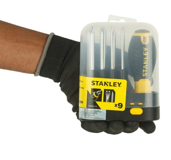 STANLEY CUSHIONGRIP 9WAY SCREWDRIVER SET STHT 62511-8